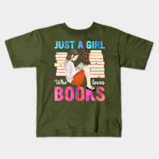 Just a girl who loves books Kids T-Shirt